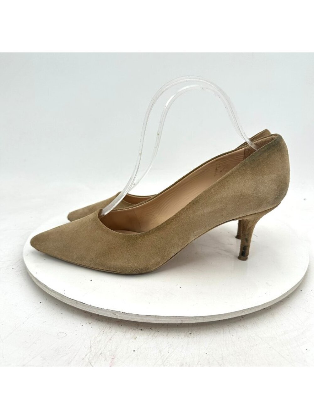 Brochu Walker Women Size 8 Brown Suede Pointed Toe Kitten Heel Pump Shoes